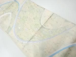 孔雀羽根模様織出し袋帯
